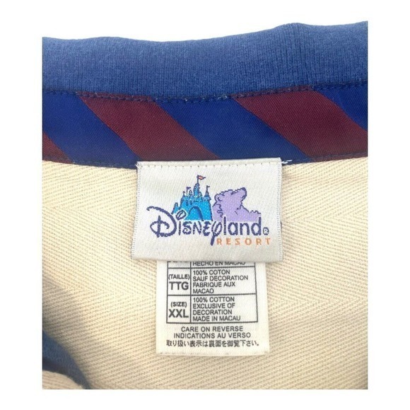 XXL Disneyland Resort Short Sleeve Polo Navy Knit 100% Cotton Mens XXL - Picture 3 of 9